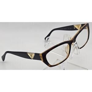 Prada VPR100-A Black Tortoise Eyeglasses Frames 54-18-135 Made Italy E2